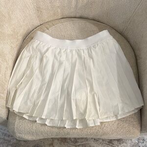 Lululemon Athletica White Pleated hi waisted tennis Skirt